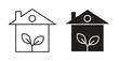 © jotty - Eco house icon. web vector design