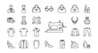 © Nayem - Collection of minimalist fashion accessory and clothing line art icons