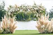 © Venom - Elegant floral archway by a lake (1)