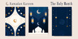 © Poly - Ramadan kareem greeting card designs featuring crescent moons and lanterns