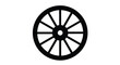 © MDALTUFHOSAIN - Simple black wheel design with radial spokes a striking silhouette