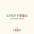 © kikicandrra - Modern pastel logo for a culinary brand, combining a chef hat, plate, and utensils into playful typography with a clean layout, soft colors, and minimalist slogan space.
