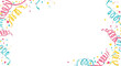 © SR Stock - Corner party streamers and confetti festive frame, colorful celebration border