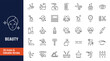 © ARIF MIFTAHUL ANWAR - Beauty icon set. Outline icon with Editable stroke. Vector illustration