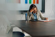 © Ljustina - Stressed businesswoman suffering headache and burnout