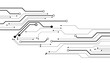 © Ferdousi - Vector abstract technology on white background, Abstract technology circuit diagram on white background.