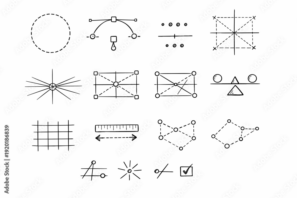 Indicators vector guidepoint alignment reference proportional image ...