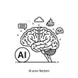 © Maung - Artificial Intelligence Concept with Brain and Icons.