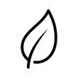 © VisionGrafix - Simple Black Leaf Icon on White Background