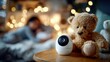© keks20034 - Smart Baby Monitor Camera in Cozy Nursery at Night