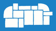 © Mohammod Foysal SSF. - A blue rectangular background features a white abstract composition of variously sized rectangles and squares arranged in a seemingly haphazard pattern.