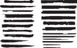 © Md-stock - A collection of black horizontal brush strokes on a white background