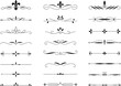 © Mahamudul - Vintage Ornamental Divider Set Vector Illustration, Decorative Flourish Line Borders Collection Isolated on White Background for Elegant Design