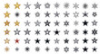 © Dimas Syahputra - Collection of Diverse Star Icons: Gold, Silver, Black, and Red Shapes