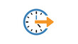© Ike Setiyorini - Clock with orange arrow moving fast.