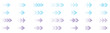 © Godown of vector - Halftone arrow vector set. Arrow icon. Arrow vector collection. Arrow. Cursor. gradient blue dotted direction symbols pointing to the right. Modern simple arrows. Vector arrow illustration