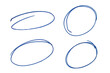 © Emre Akkoyun - Set of blue highlight circles on transparent background cut out design elements