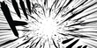 © md - Dynamic black and white manga panel illustrating an intense, high-speed burst of energy or impact