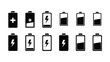 © ana - Vector illustration of collection of battery icons in various charge states on on a transparent background
