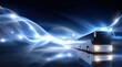 © Bee - Modern Coach in the Digital Stream: A sleek, contemporary coach traverses a dynamic stream of digital light. The image captures the essence of modern transportation.