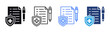 © gibranicon - Policy icon sheet multiple style collection