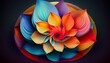 © Dusty - vibrant abstract flower petal circular shape