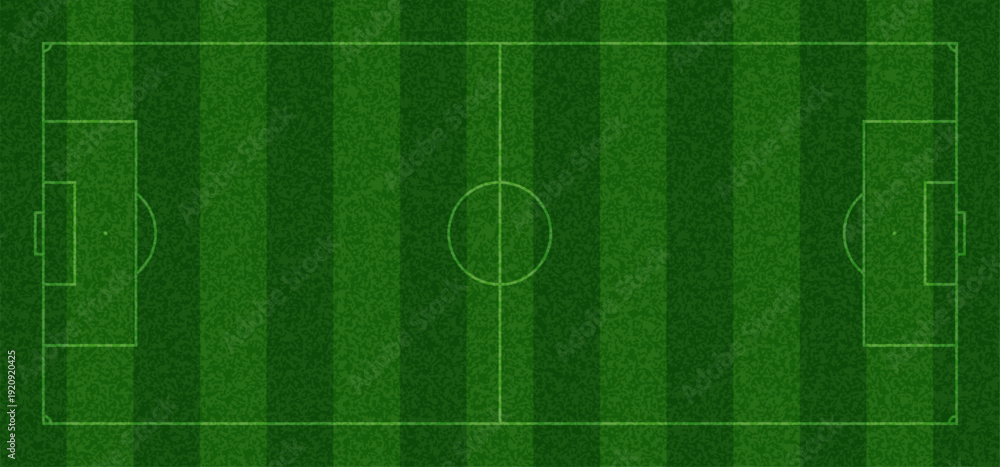 Marking Soccer Field. Top View of Green Grass Field. Stadium Pitch ...