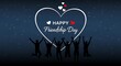 © Graphicazzy - Happy friendship day celebration with heartfelt joy