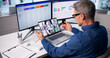© Andrey Popov - Virtual Meeting: Business Manager Using Online Video Conferencing Software