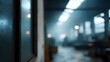 © Bussakon - Atmospheric and blurry interior of a dark misty industrial factory with visible lights and textures