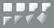© Shaidul - Eight square and triangular stickers with peeling corners