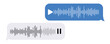 © mntosman99 - Audio Recording and Voice Message Communication Concept with Microphone, Sound Wave, Speech Bubble Icons and Headset for Mobile Chat Apps, Customer Support and Voice Recognition Technology Vector Set