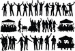 © Authentic - Silhouette collection of people celebrating at outdoor events, parties, and gatherings, conveying joy and community