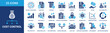© Luckyicons - Cost control icon set. Containing return of investment, budgeting, expenses, overhead, forecast, cost analysis, saving and more. Solid vector icons collection.