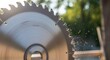 © Merah - Circular Saw Blade Cutting Wood.