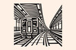 © Quivr - Urban Subway Train Approaching Station on Parallel Tracks