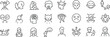 © hadidesign - Set of outline icons related to emotions. Linear icon collection. Editable stroke. Vector
