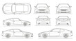 © Ojo - Car Technical Drawings Multiple Views.