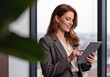 © Alexandr Peers - Financial analyst and bank manager using data application for market research or investment planning in insurance sector and stock trading firm office environment for business growth tracking