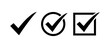 © LiorasK - Check mark icon set vector, approval tick symbol for website, mobile app and user interface design