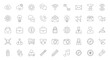 © Tiara - Collection of business and technology line icons on white background.