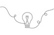 © Tahmina - Light bulb continuous one line drawing with brain for creative idea and innovation concept