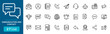 © Iconova - Communication and Contact Thin Line Icon Set