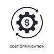 © San D - Cost Optimization Icon Glyph Style. Vector Illustration For Graphic Design