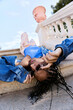 © Natalia Blauth/Stocksy - Bold Upside-Down Staircase Pose