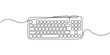 © Creative Tania - keyboard continuous one line drawing, Computer device symbol design concept. computer keyboard drawn on a white background.