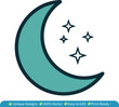© Md Mithu Mia - Crescent Moon and Stars Logo Vector – Night Sky Icon, Islamic Symbol, Ramadan Design