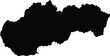 © Sorkar - Accurate Real-World Map Silhouette of SlovakiaPrecise silhouette map of Slovakia with accurate national borders. Editable EPS vector suitable for European geography and infographic design.