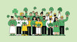 © brght - Diverse Group of People Celebrating St Patricks Day.