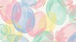 © flashmovie - Abstract watercolor easter egg pattern showcasing pastel colors like pink, blue, yellow, and green, with subtle golden floral accents creating a festive and artistic spring background